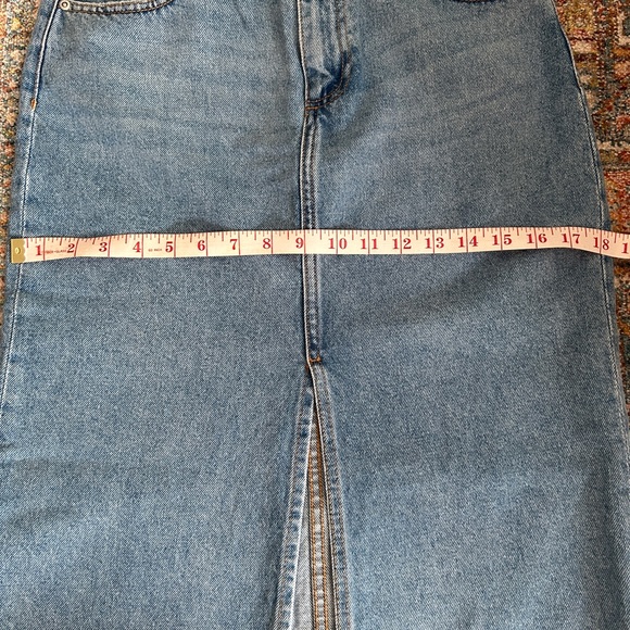 High Rise Midi Denim Skirt - Picture 5 of 7